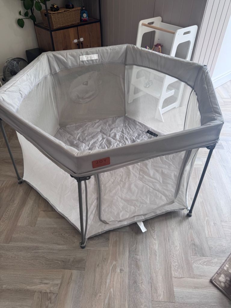 Venture All Stars Joy Foldable Baby Playpen – Large, Grey