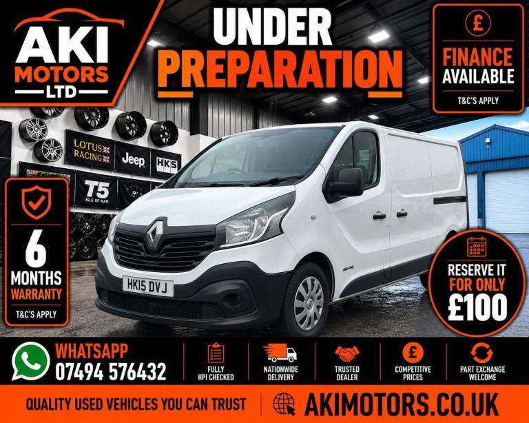 2015 Renault Trafic 1.6 dCi 29 Business LWB Standard Roof Euro 5 5dr Panel Van Diesel Manual