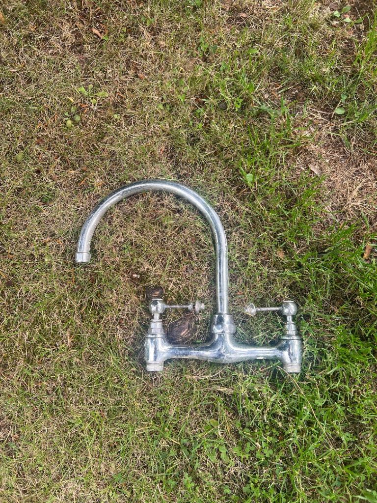 Stainless Steel Gooseneck Kitchen Tap (Spares or Repair)