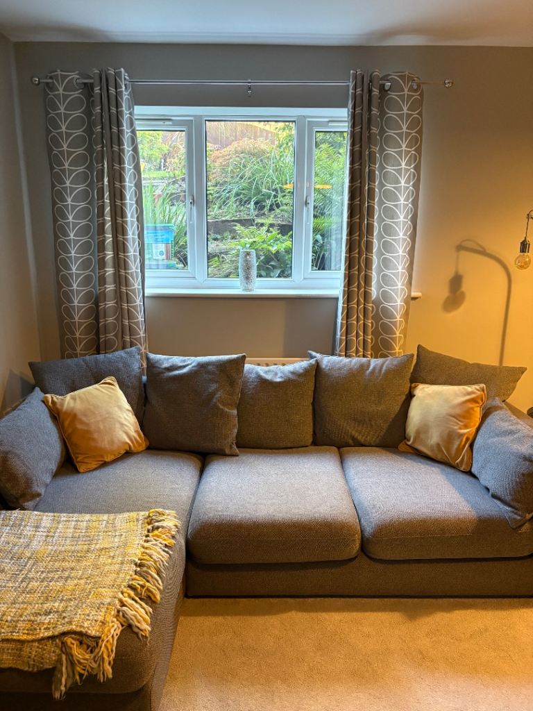 Grey Corner Sofa with Chaise – Good Condition