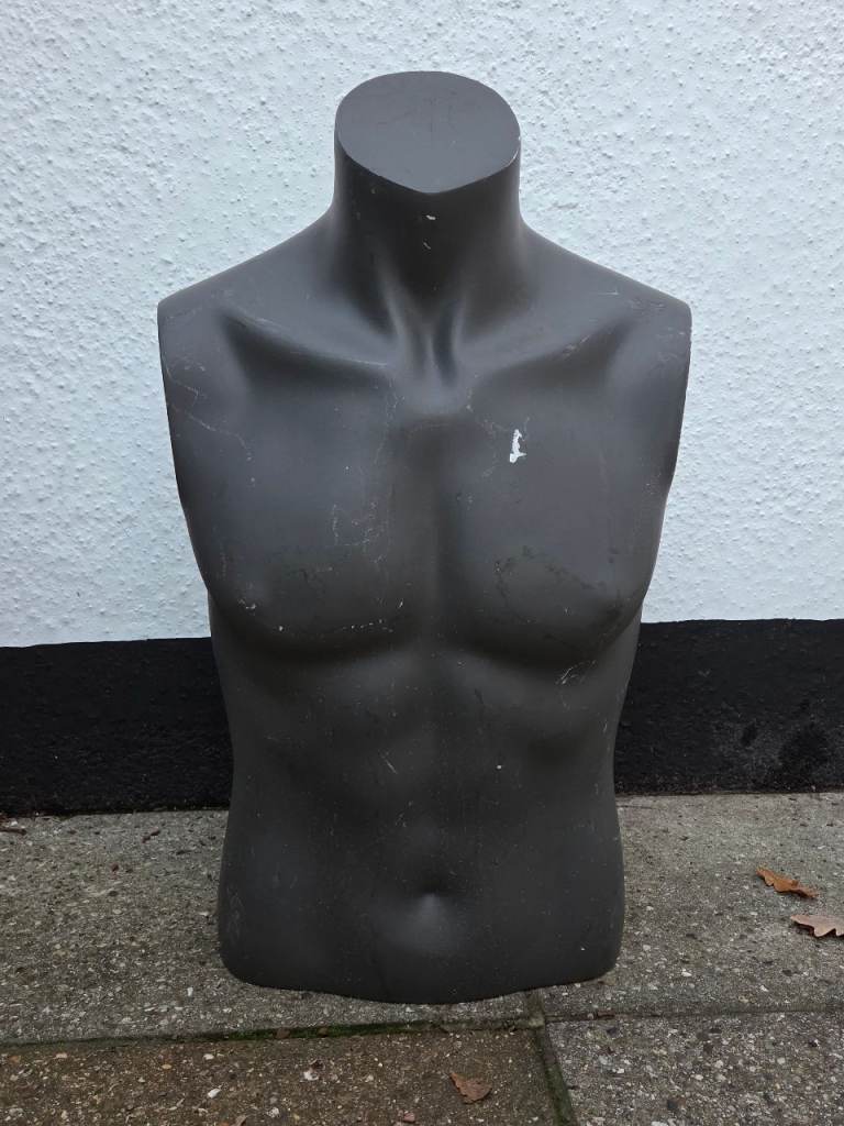 Male Fibreglass shop retail Muscular ½ MANNEQUIN Torso Dummy