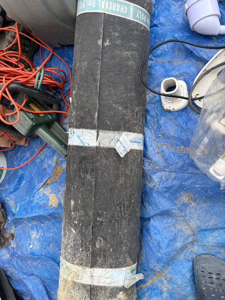 Job lot roof torch on underlay and felt