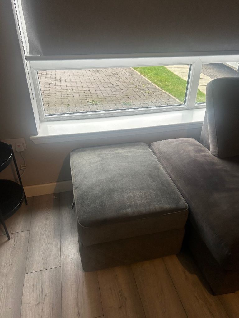 DFS Corner Sofa and Footstool 