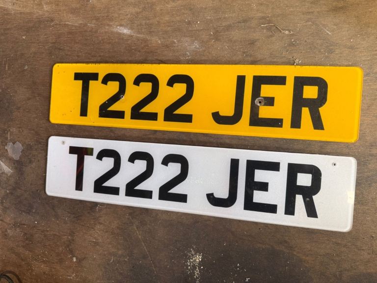 Personalised number plates T222 JER