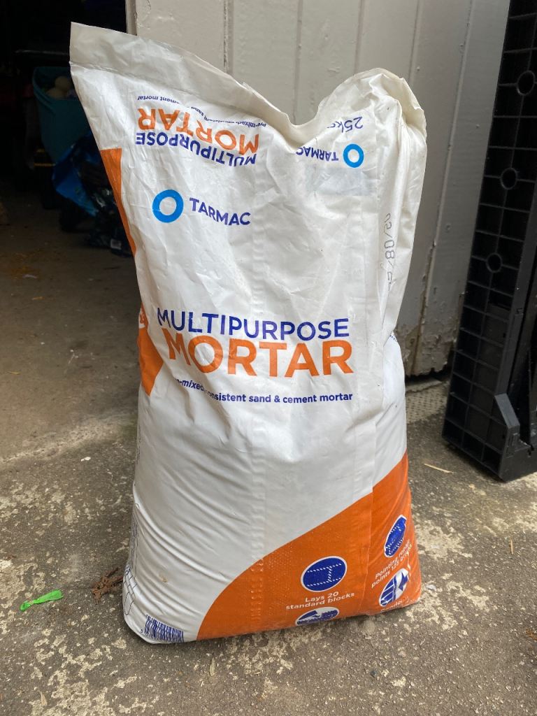 Accidentally opened bag of mortar 