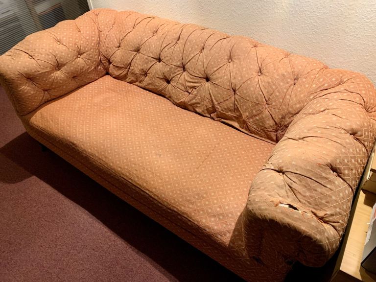FREE Vintage Edwardian Chesterfield Sofa for Reupholstering