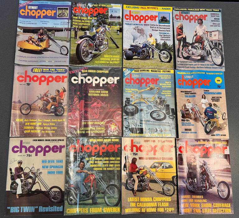 Street Chopper Magazine - Complete Year 1971 - Vintage Custom Motorcycle Mag