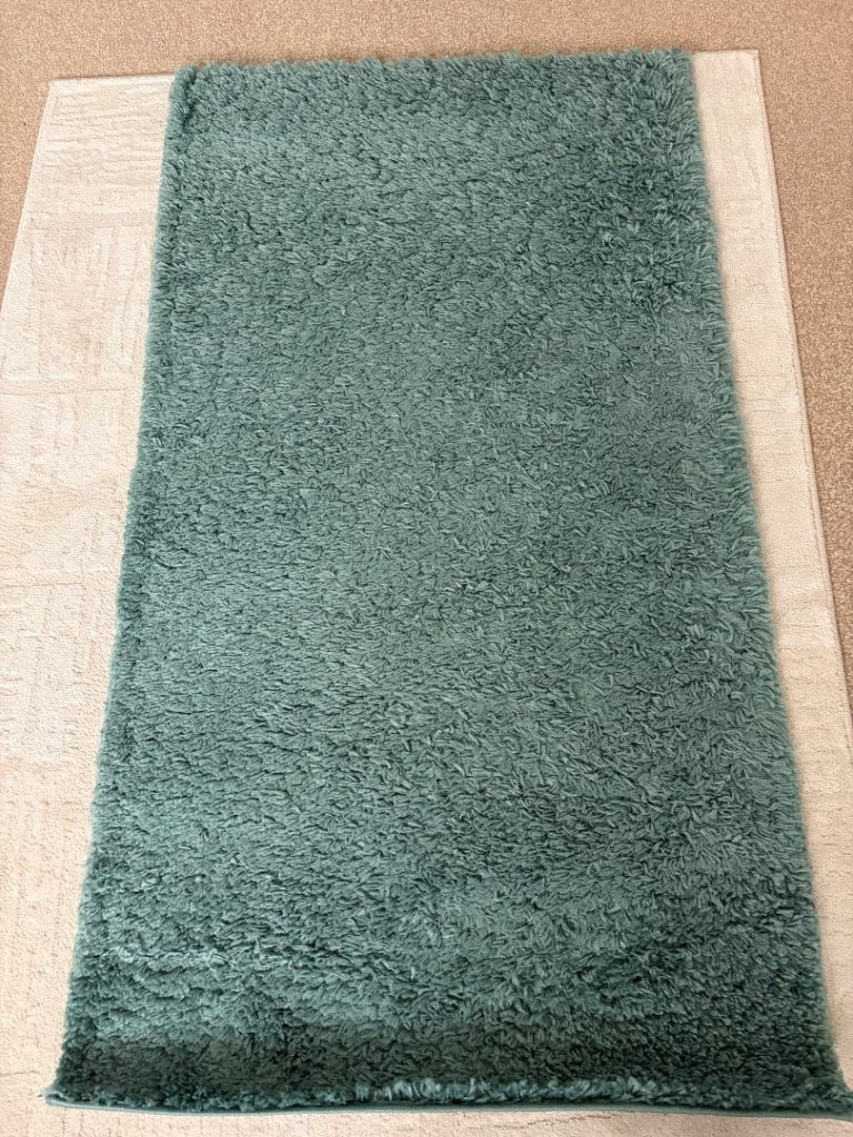3 Duck Egg Colour Shaggy Rugs - £10 each