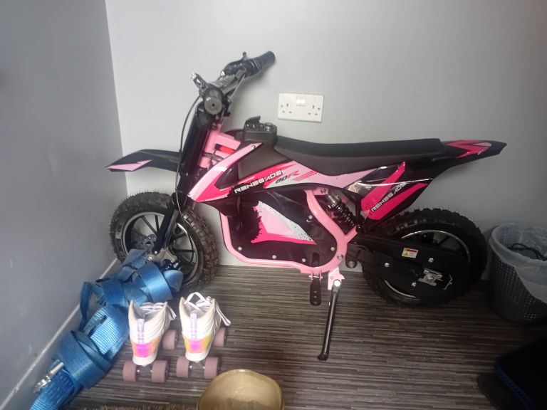 Kids Pink Electric Dirt Bike – Good Condition