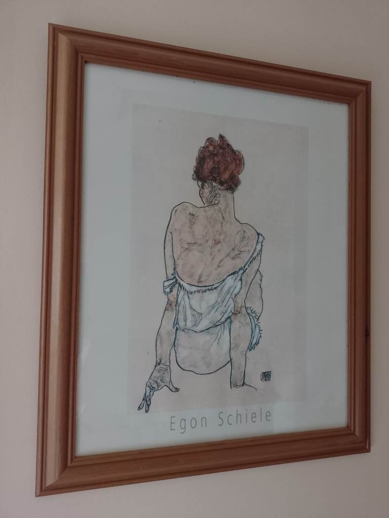 Egon Schiele framed picture of lady