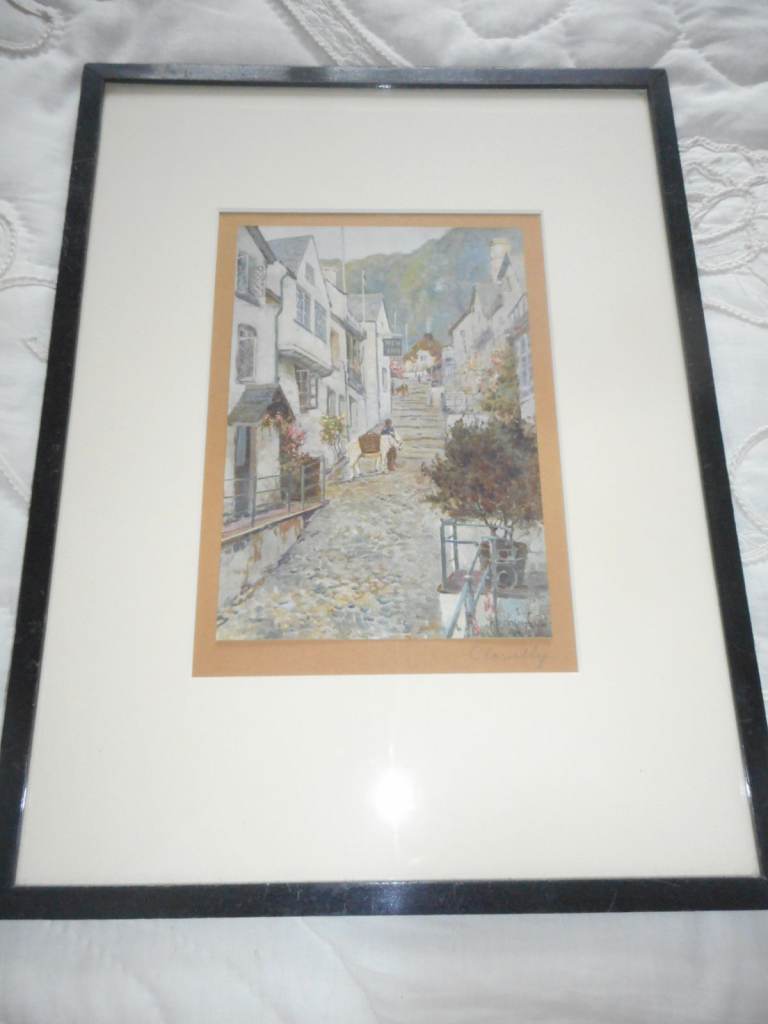 Framed print of Clovelly 16.5" x 12.5"