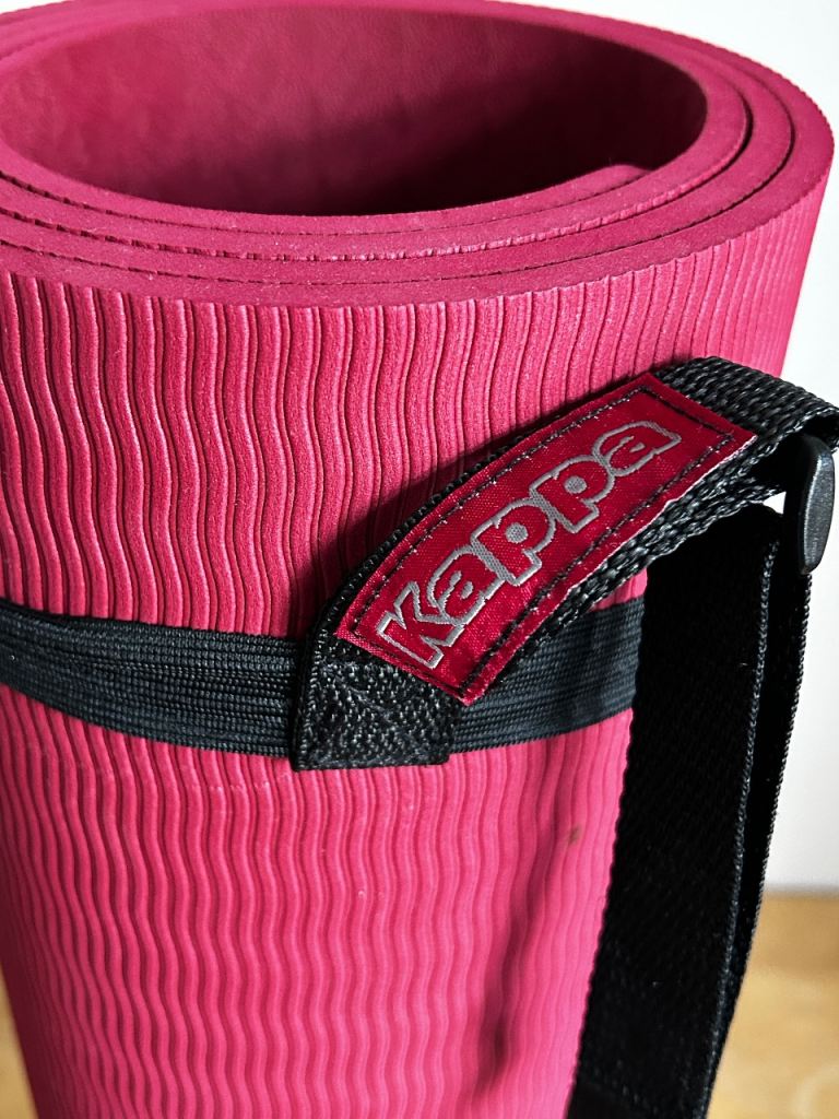 Kappa Pink Yoga Mat with Carry Strap – Good Condition