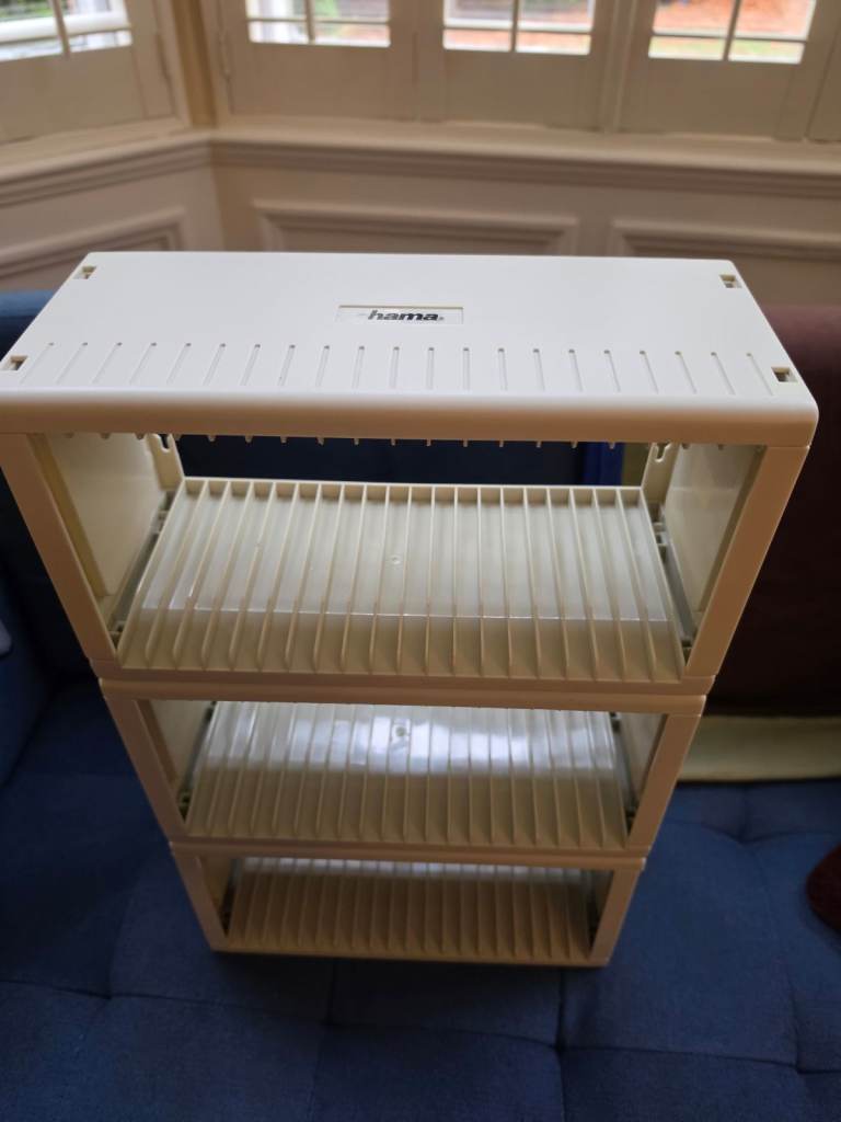 Hama CD/DVD Storage Tower – White, Good Condition