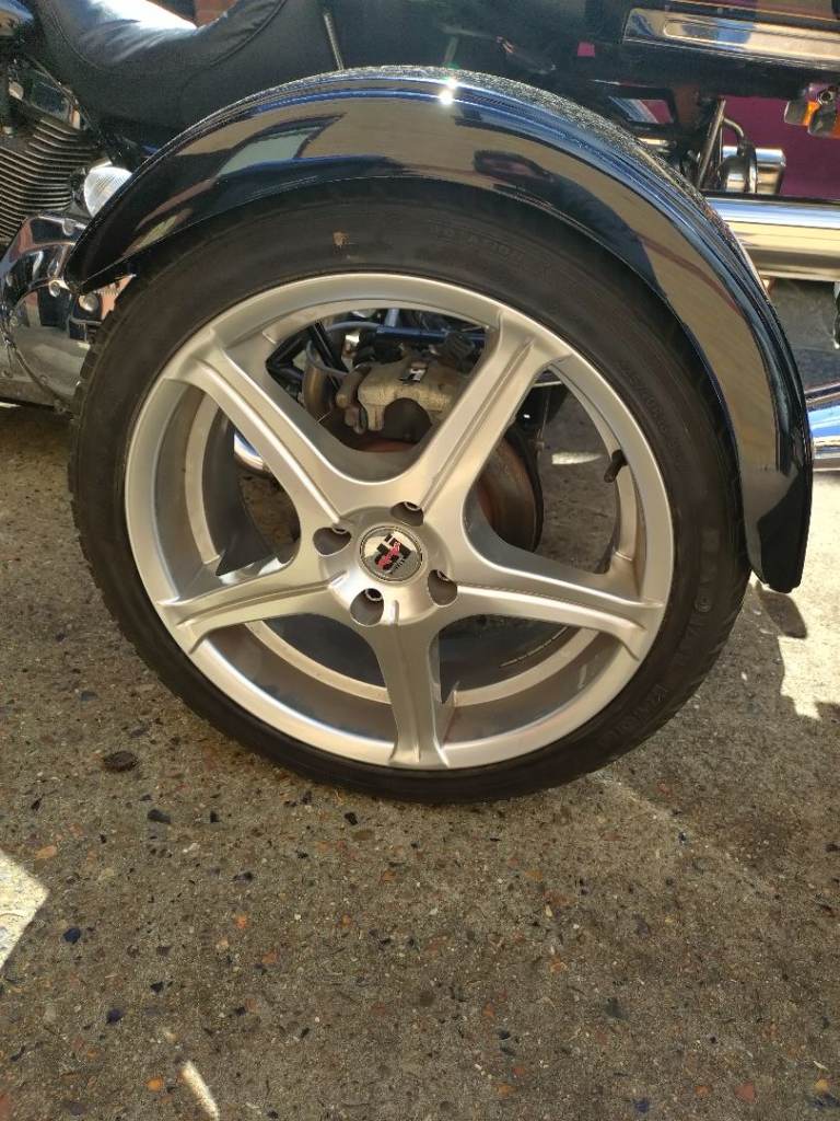 two brand new alloy wheels ideal for trike or trailer 4 x 108 pcd NIB
