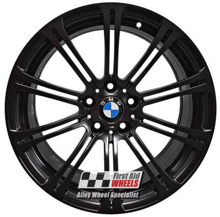 R155BS Swap BMW M3 E90 E92 E93 4X 19'' GENUINE STYLE 200M SATIN BLACK ALLOY WHEELS