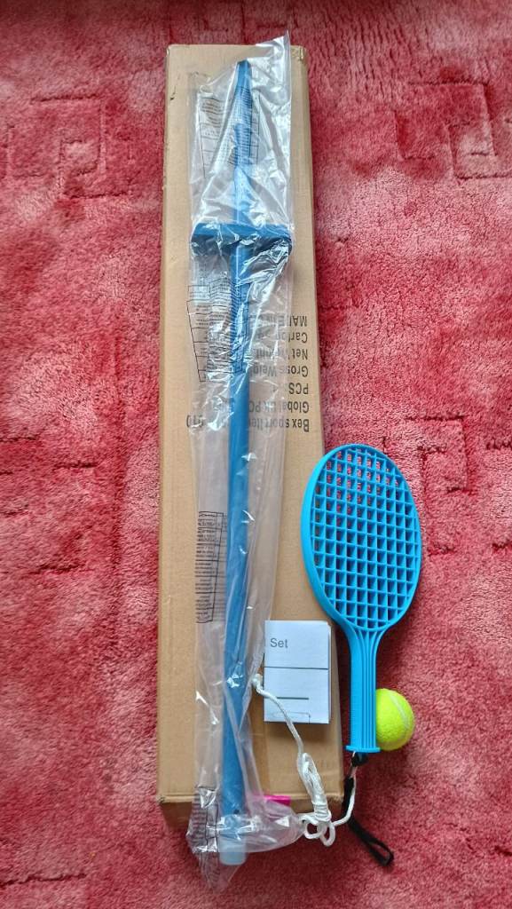 New Garden Beach Tennis Set with Stand – Blue