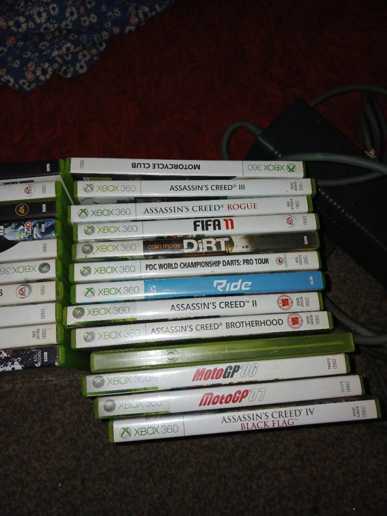 Xbox 360 plus cordless controller and games 