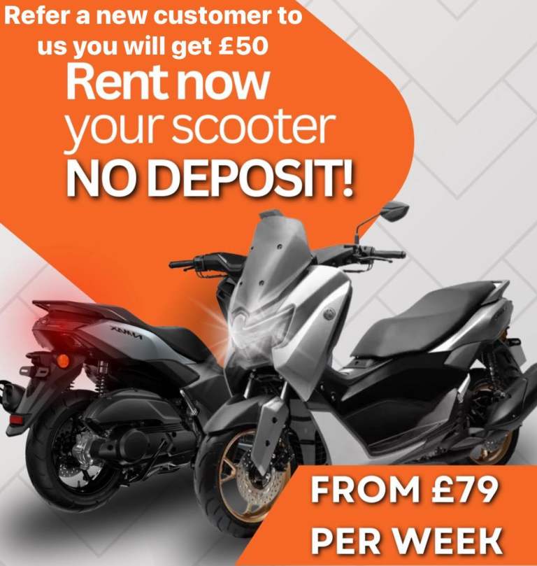 Moped Available for Rent Yamaha, NMAX  / Honda PCX) Delivery Driver