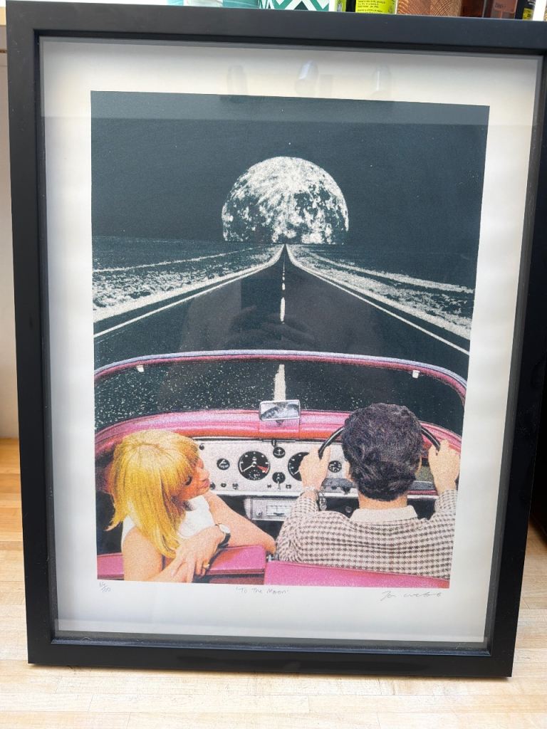 Joe Webb ‘To The Moon’ Signed Limited Edition Print 64/100 – Framed