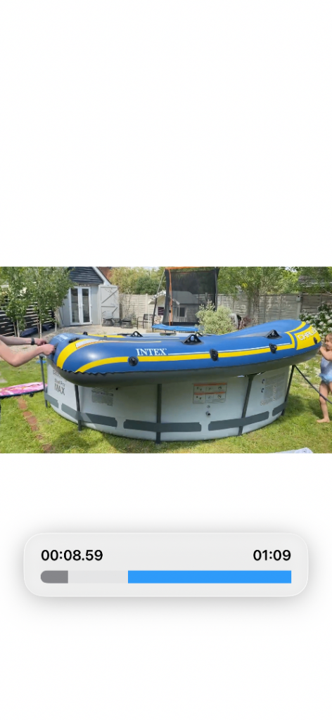 Intex Challenger 3 Inflatable Boat – Blue, As Good As New