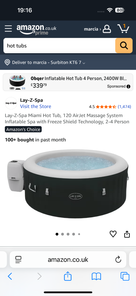 Hot tub for 6 people 