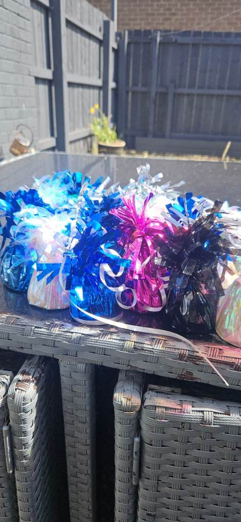 Selection of New Shiny Balloon Weights – Blue, Pink, Black & More