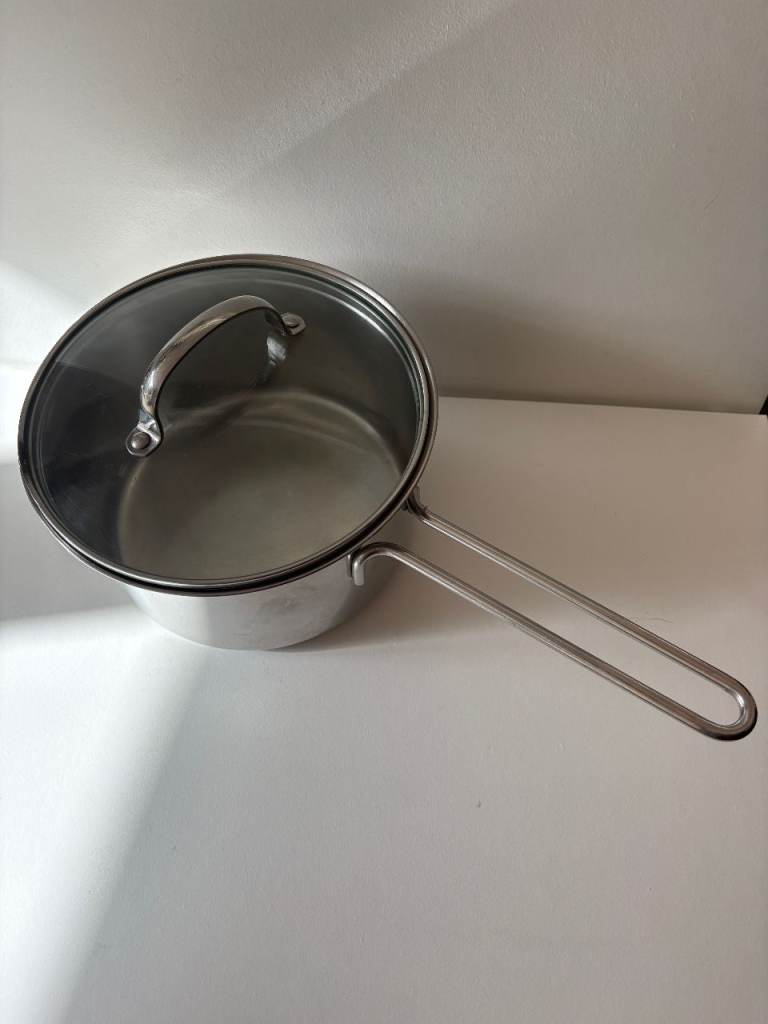 Brabantia stainless steel saucepan with glass lid, 20cm
