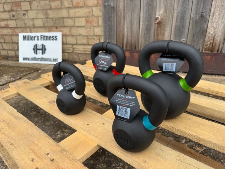 72lb (32kg) Tru Grit Cast Iron Kettlebell Set (New) (2 Sets Available)