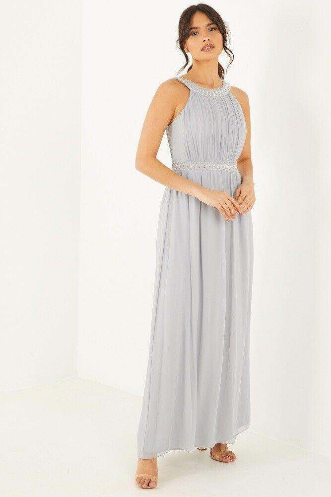  beautiful silver grey Bridesmaid dresses sizes 10&12