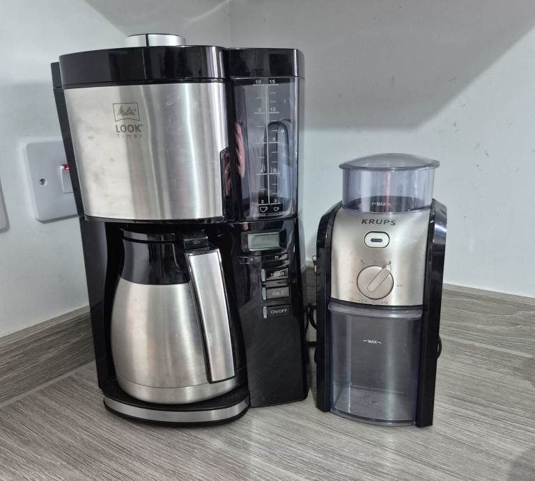 Melitta Coffee Machine + Krups Coffee Grinder Bundle – Like New