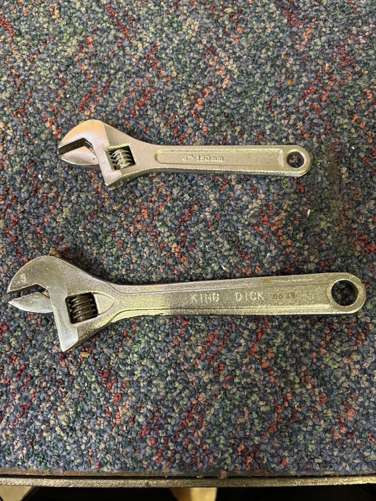 King Dick Adjustable Spanners – Pair, Good Condition