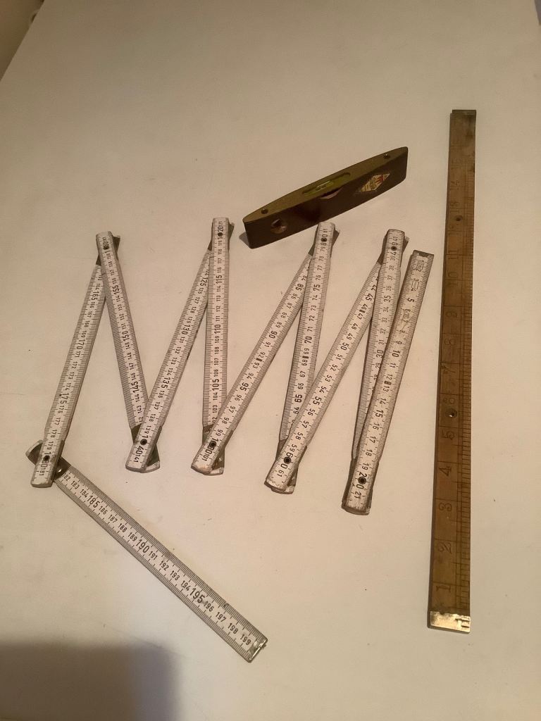 Rabone bevel and 2 metre foldable ruler