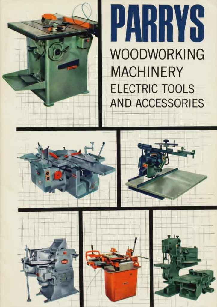 PARRYS Woodworking Machinery and Electric Tools book catalogue