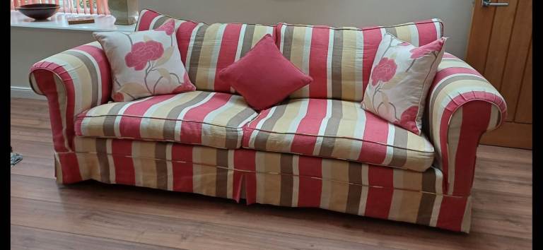 DURESTA Striped Sofa – Good Condition, Handmade in England