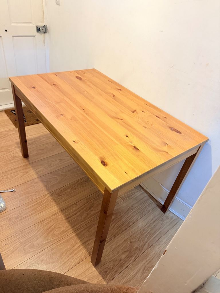 IKEA Pine Dining Table – Solid Wood, Good Condition