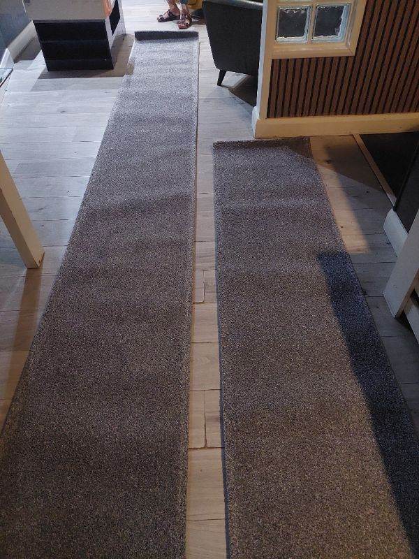 Grey stair and Hall runners. 17 and 10 foot by 2 foot.