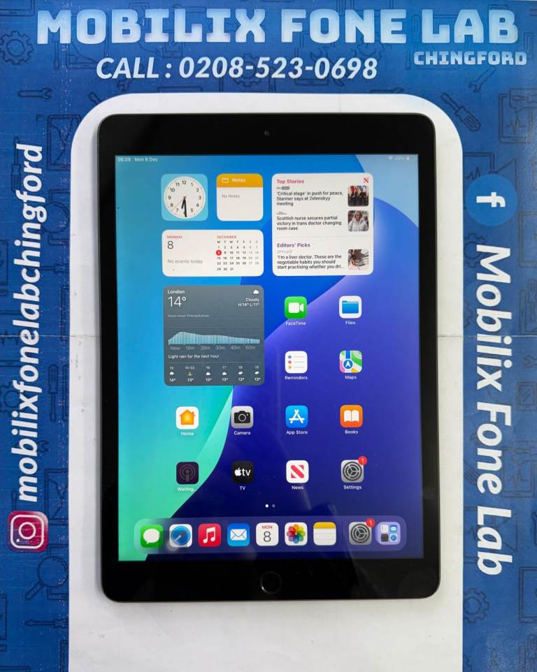 Apple iPad 7th Generation 32GB Wifi Latest iOS 18.7.2 Good Battery Health Good Working Condition