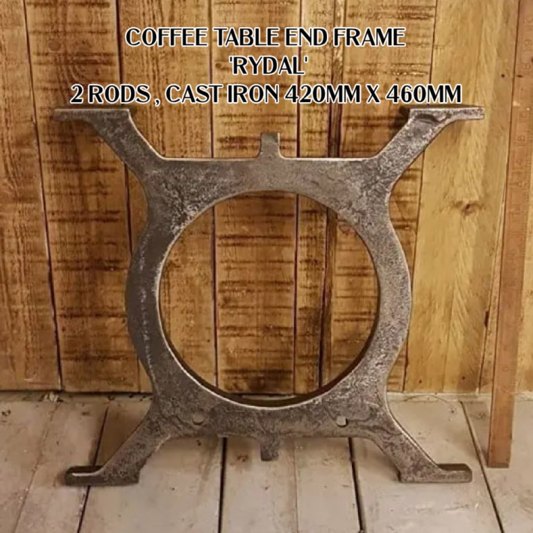 CAST AND ANTIQUE IRON EFFECT COFFEE TABLE AND TABLE ENDS, FEET AND PEDESTALS from £38