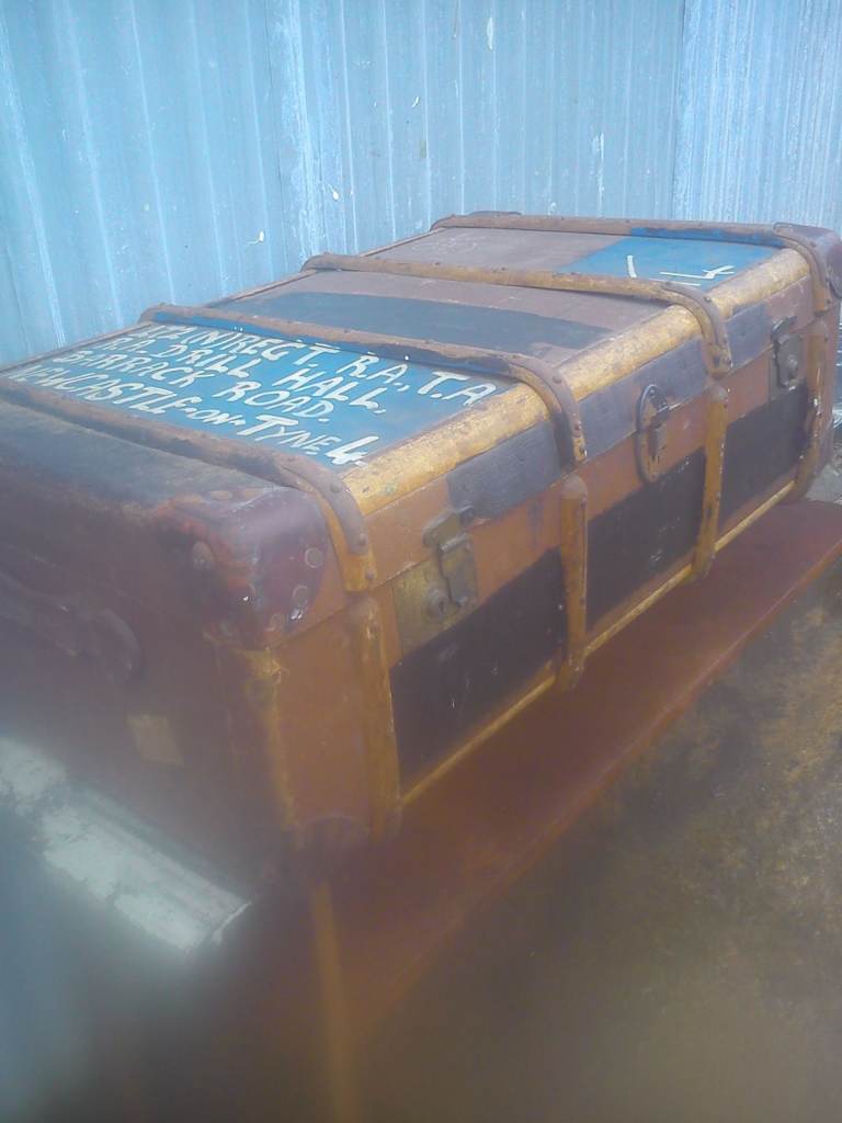 Vintage steamer trunk.