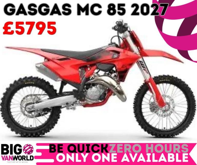 Gas Gas MC 85 2027 - Big Wheel & Small Wheel - Zero Hrs - PX Welcome