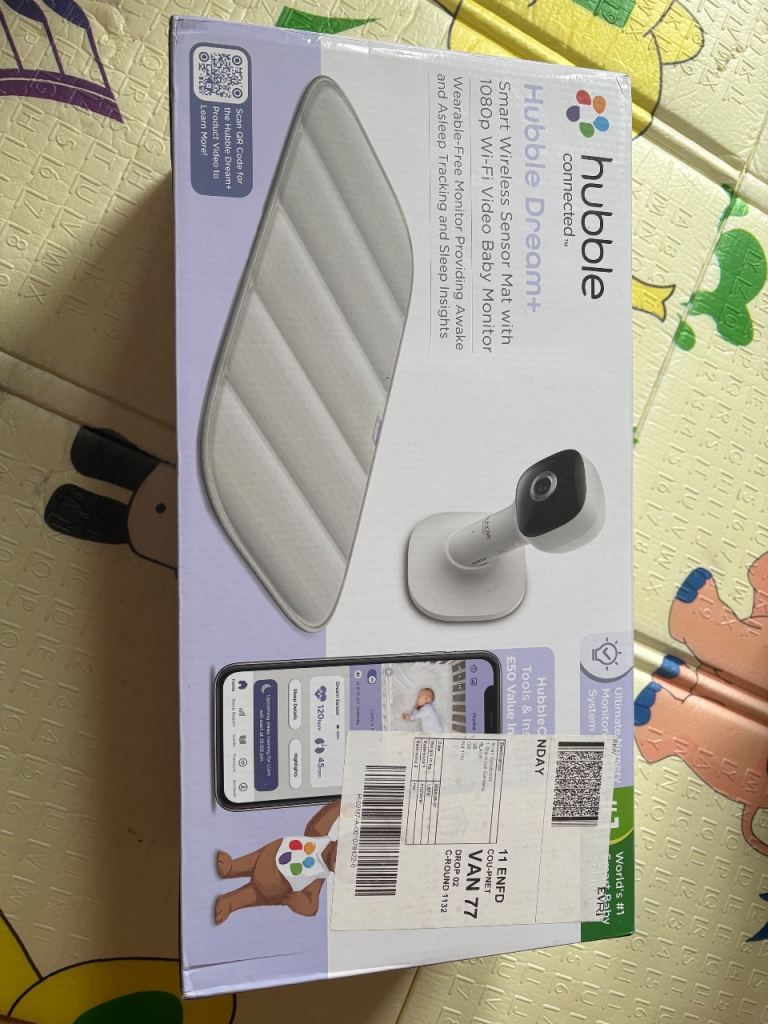 Hubble Connected Dream+ Smart Wireless Sensor Mat with 1080p Wi-Fi Video Baby Monitor