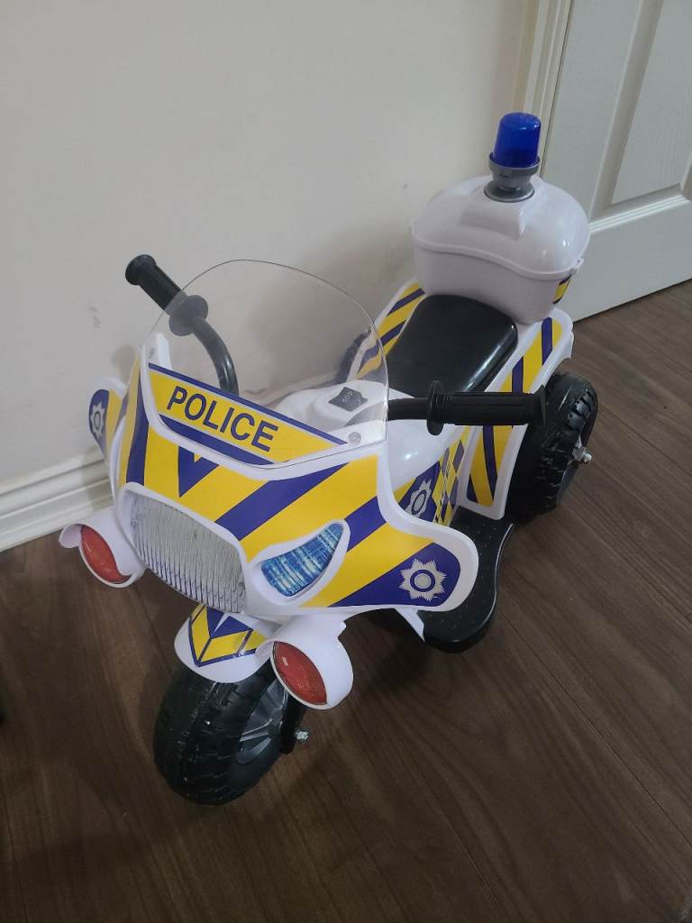 Kids police chargeable bike