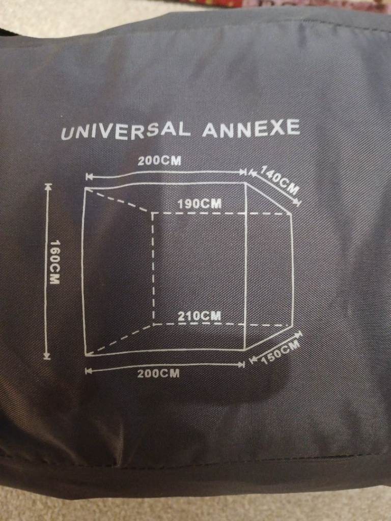Universal annexe to attach to caravan awning (not zip attached)