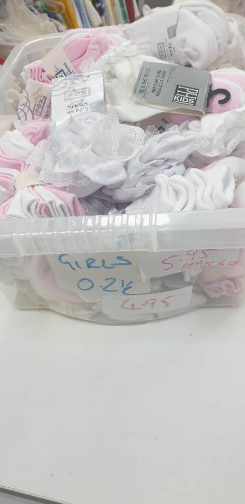 Zero to 12 months Baby Girl socks bundle - White & Pink