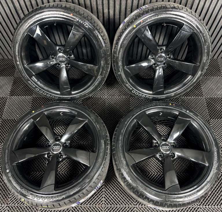 19'' GENUINE AUDI A4 S LINE BLACK EDITION B8 B9 ROTOR WHEELS ALLOYS