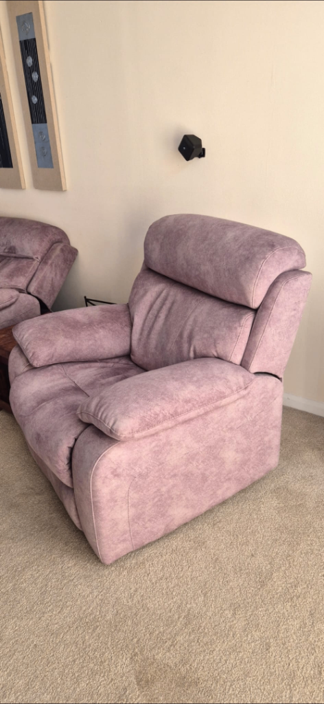 Fabric corner suite and armchair