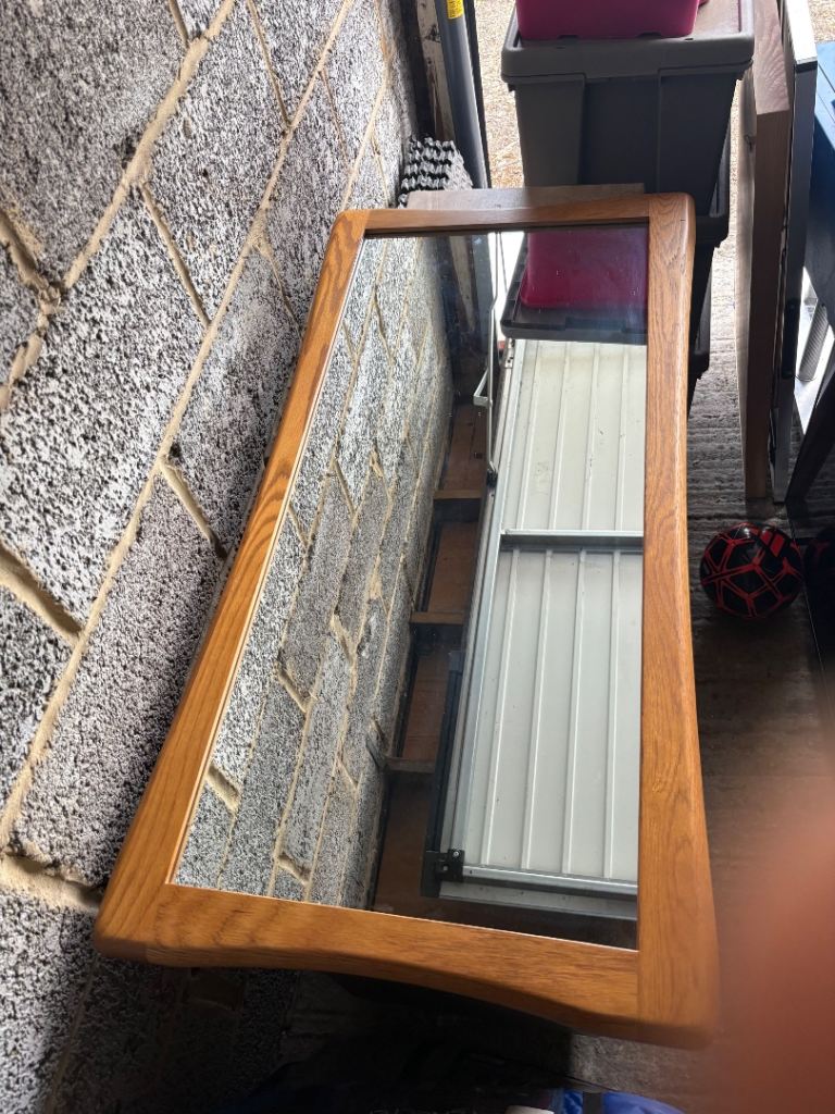 Large solid oak mirror 
