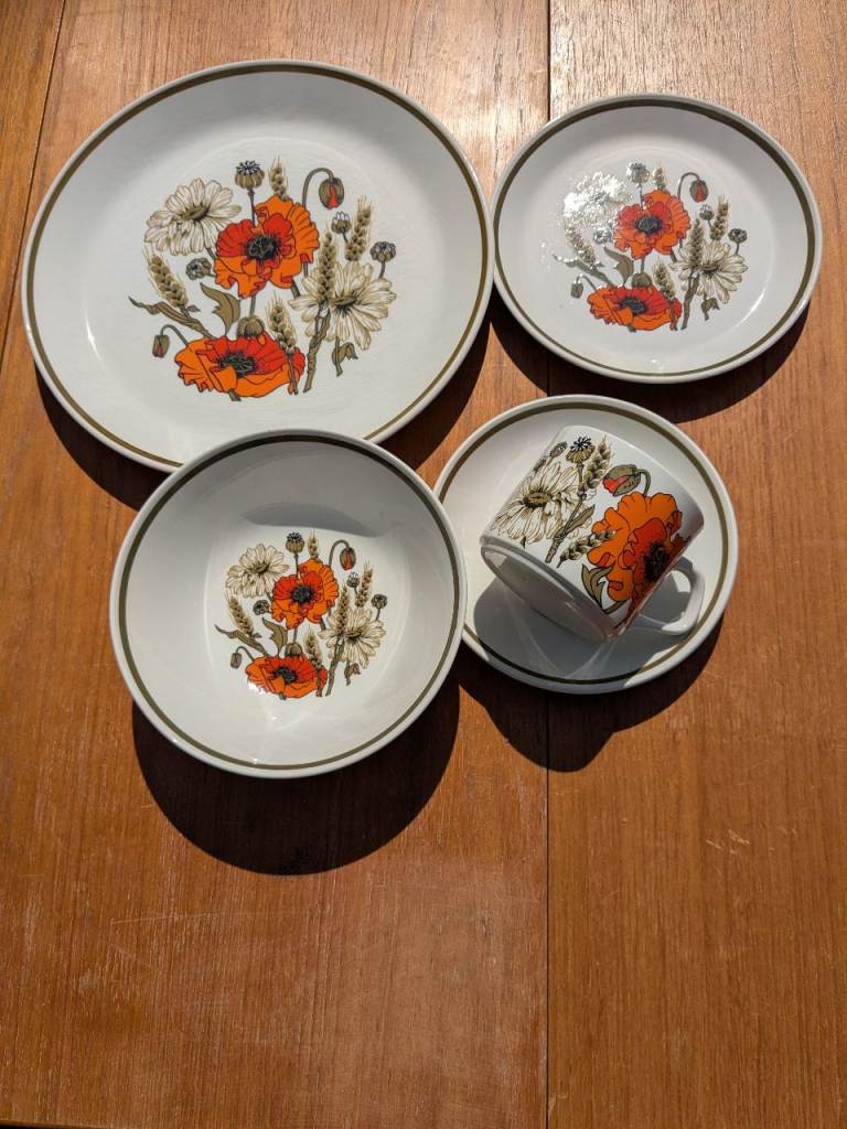 J&G Meakin Studio Poppy Dinner Set Pieces