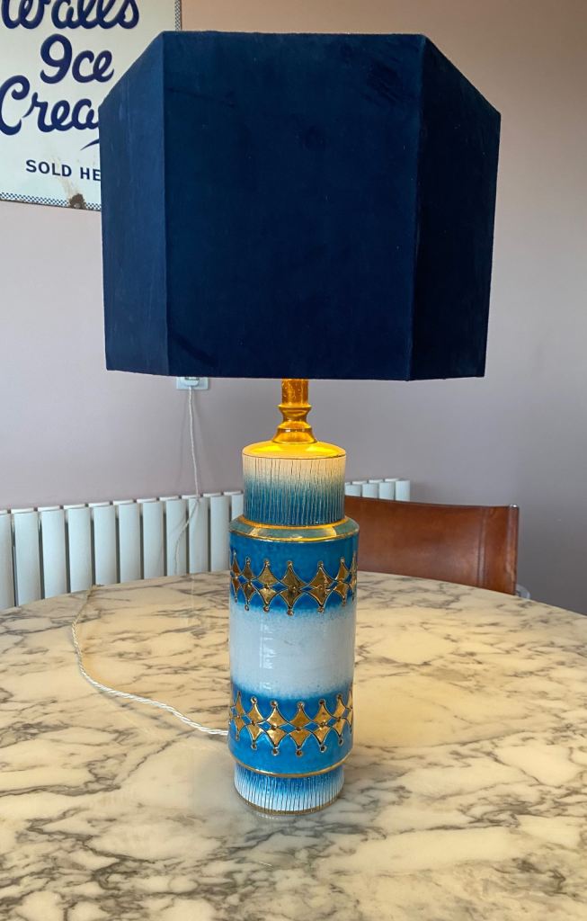 Large Bitossi Aldo Londi Mid Century Italian Table Lamp. Vintage 1970s