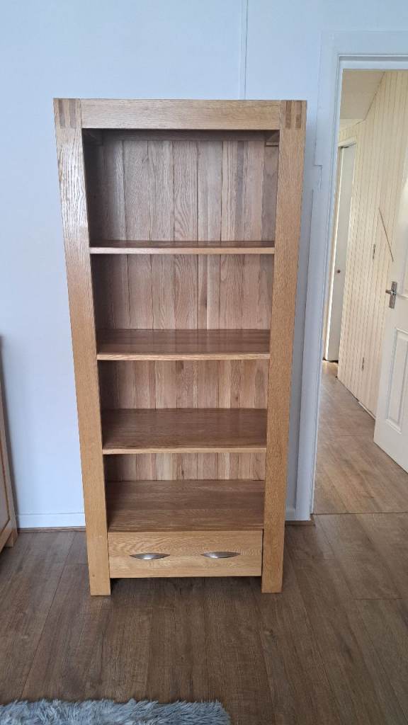 Oak furniture land alto solid oak bookcase 